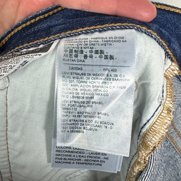 NWT Levis 501 Original Cropped Jeans Size 27 x 26 Distressed New Tags Denim Boho - Picture 12 of 16